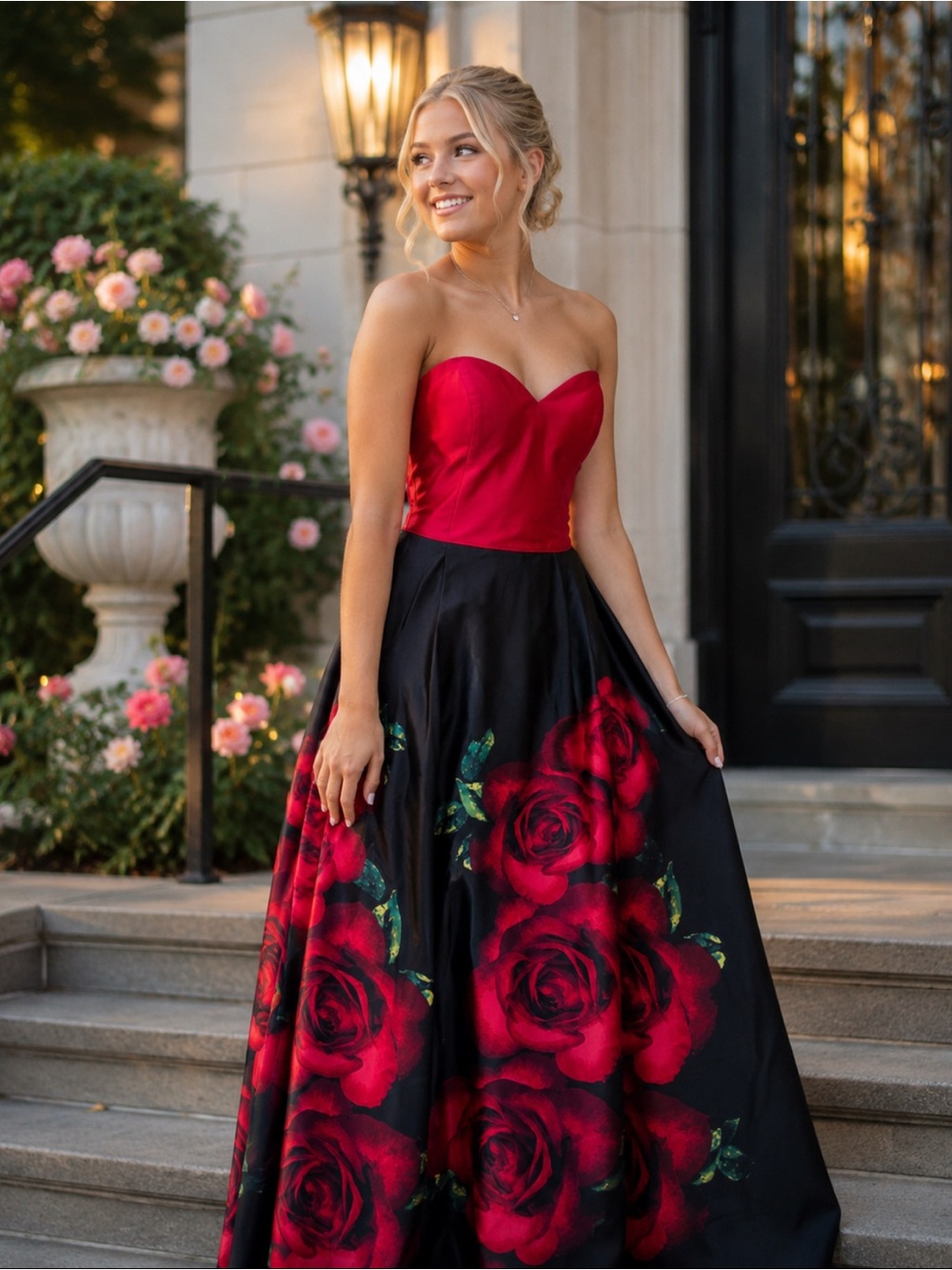 NWT Blondie Nites by Stacy Skylar Red and Black Prom Dress